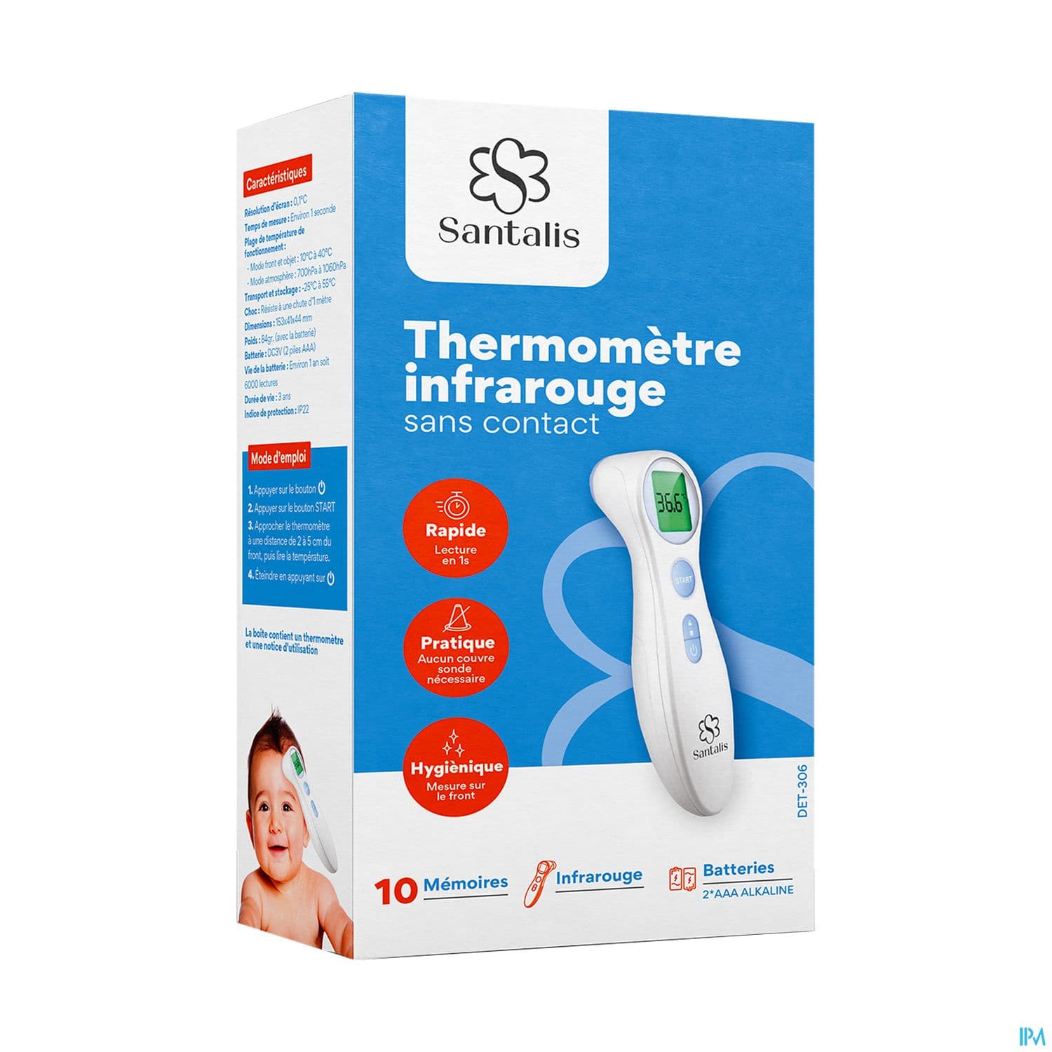 Santalis Thermometre Sans Contact — Pharmacie de Lardenne