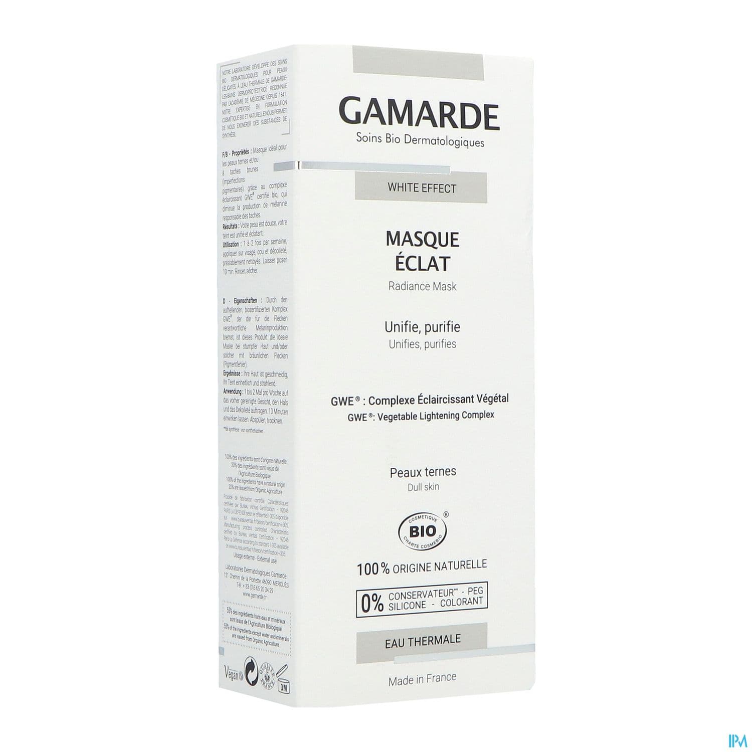 GAMARDE WHITE EFF MASQ ECLAT 40G — Pharmacie Lafayette Bordeaux