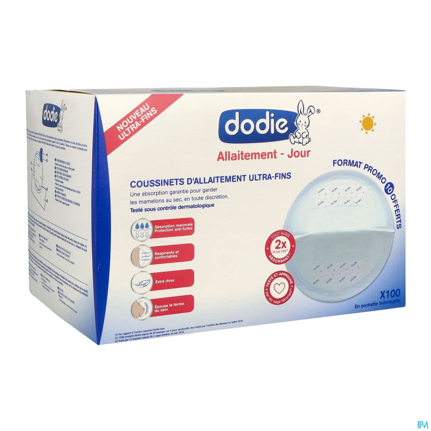 Dodie Coussinet Allaitement Slim Jour Pochette Individuelle 100