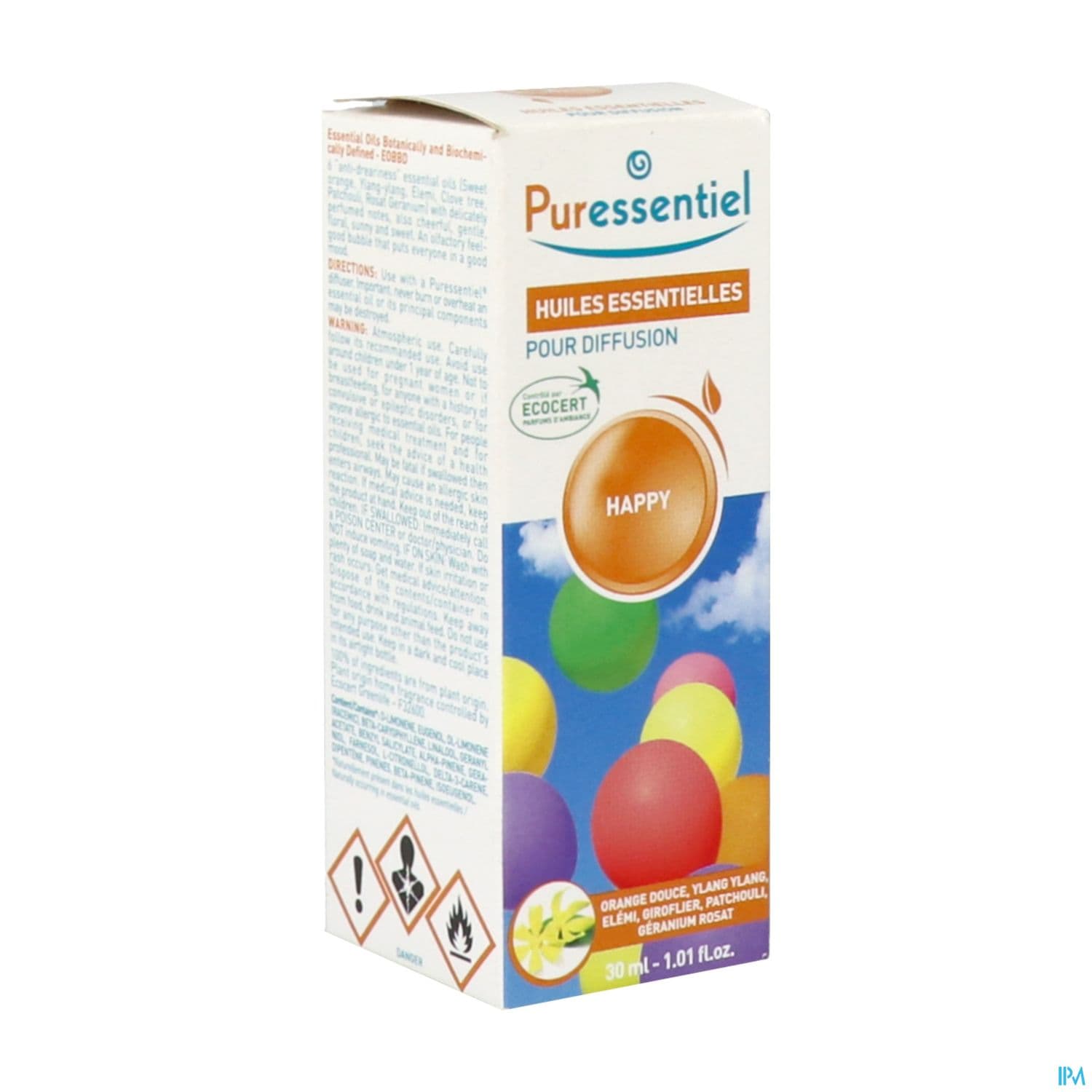 Puressentiel Diffuse Happy Huile Essentielle Pour Diffusionr 30ml