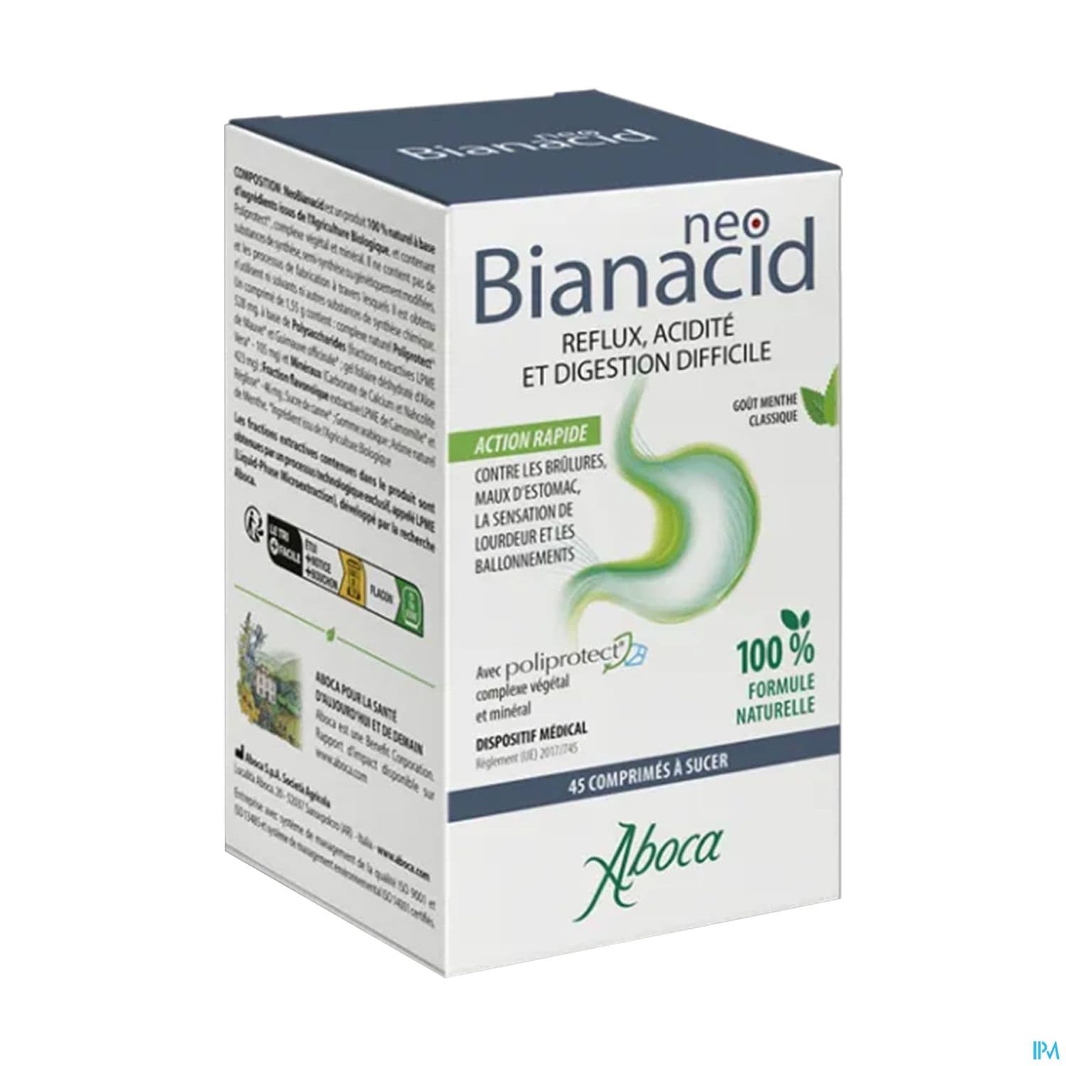 Aboca Neobianacid Acidite Reflux Comprime A Sucer Citron 45