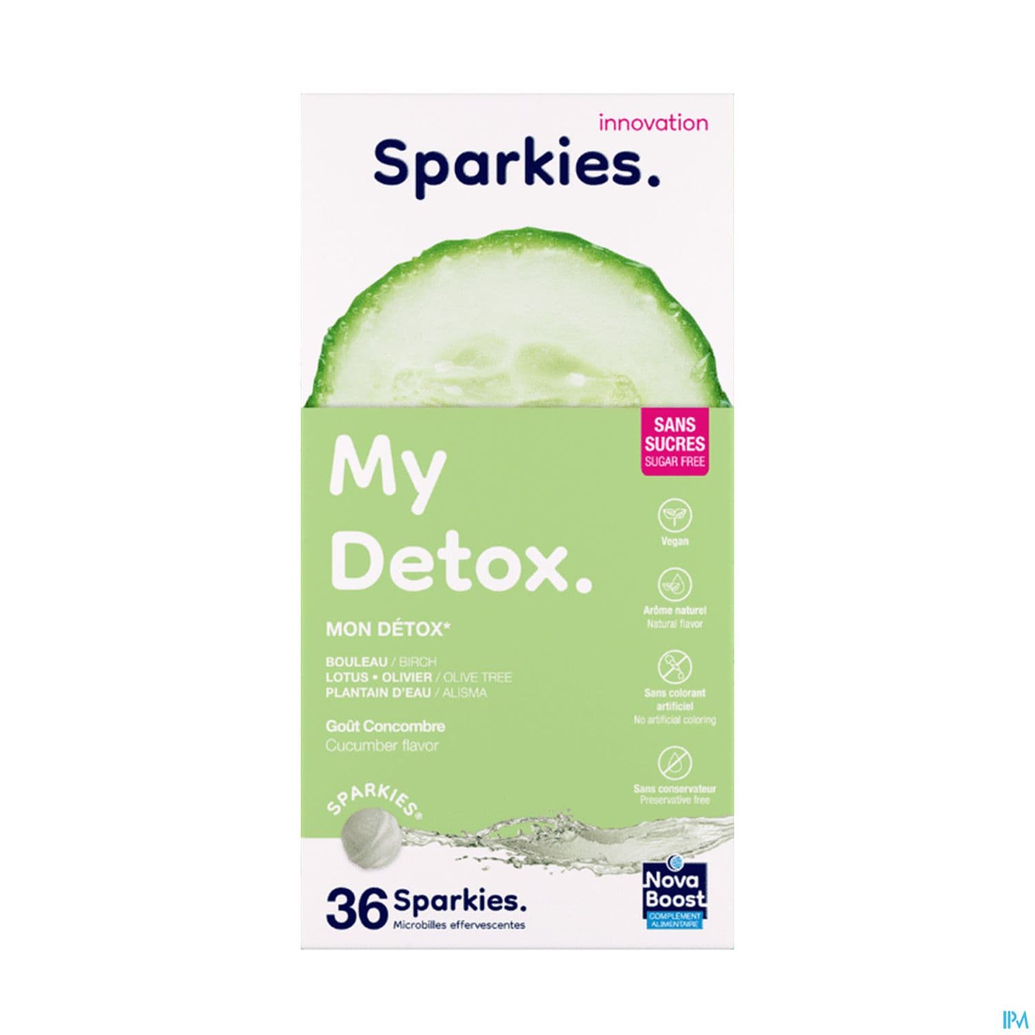 Novaboost Sparkies My Detox Detoxifiant Concombre Comprime 36