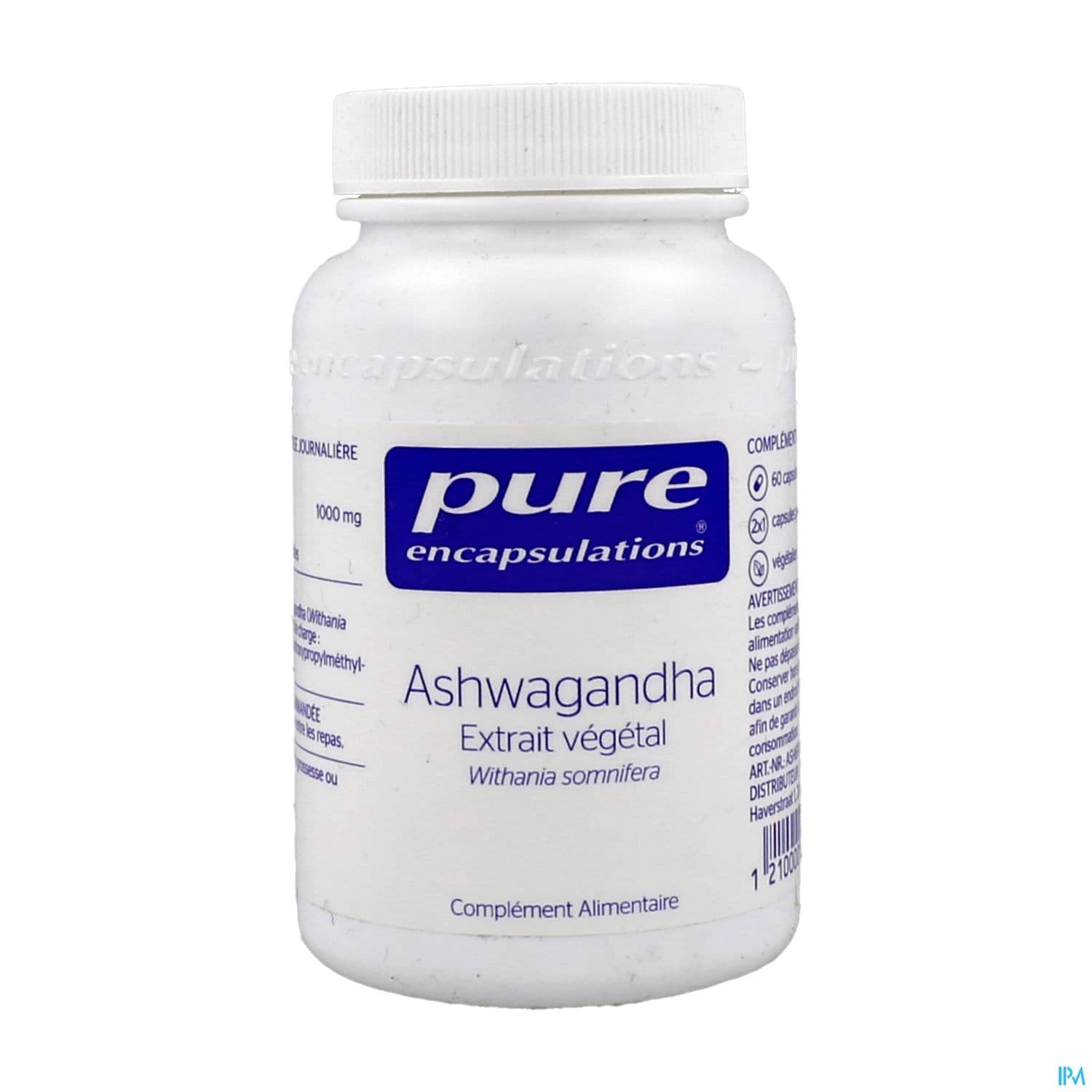 PURE ENCAPSULAT ASHWAGANDHA CAPS60