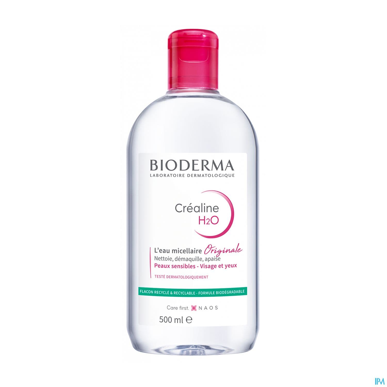 Bioderma Crealine H2o Eau Micellaire Demaquillante Sans Parfum Pompe 500ml