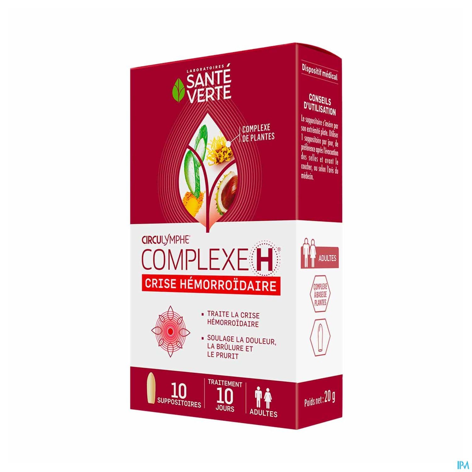 Sante Verte Circulymphe Complexe H Suppositoire 10