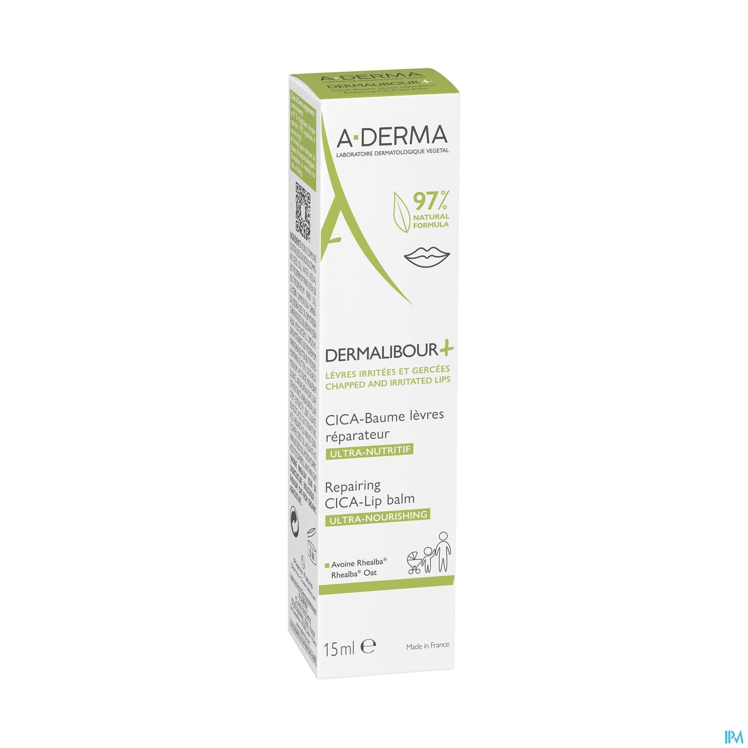 A Derma Dermalibour+ Cica Baume Levres Reparateur 15ml