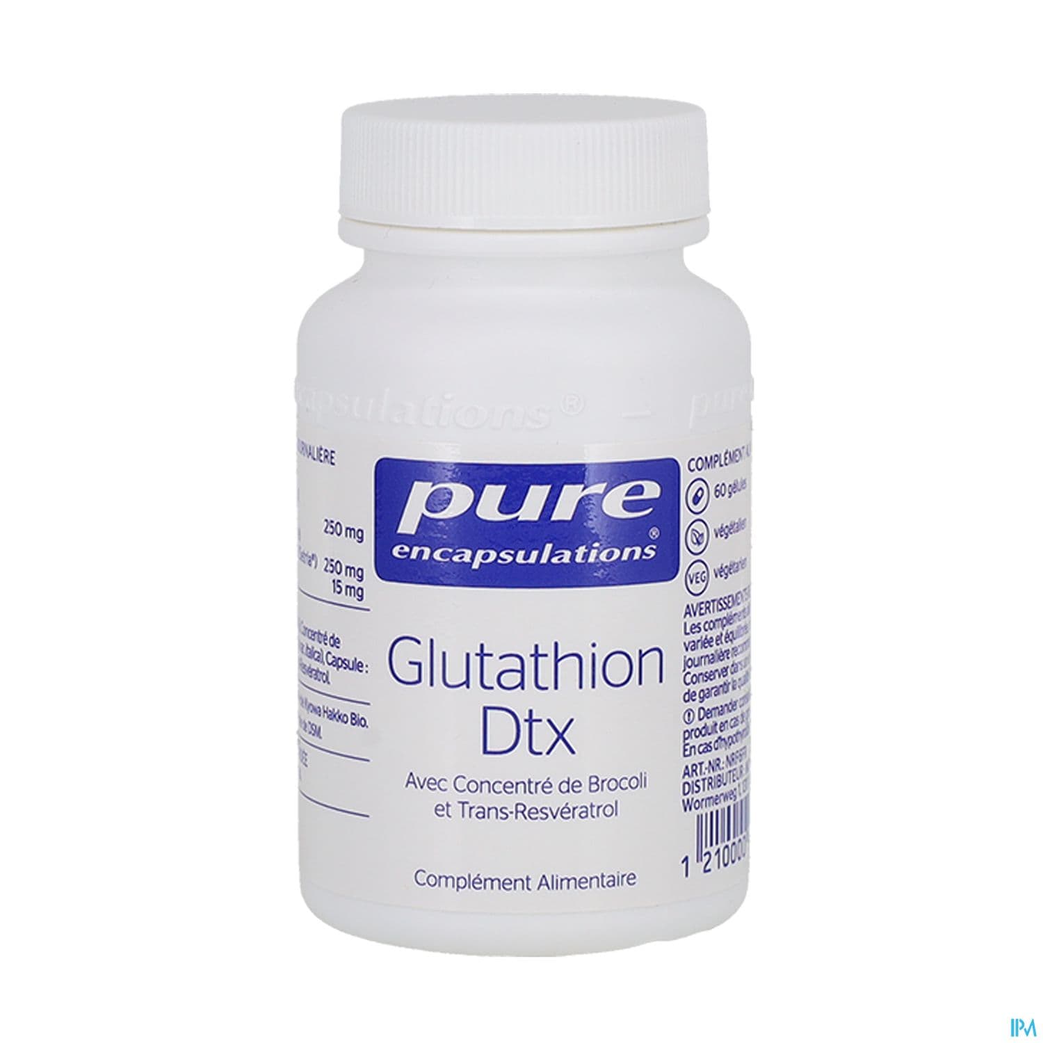 PURE ENCAPSUL GLUTATH DTX GELU 60 — Pharmacie Centrale Boulogne by Nexum