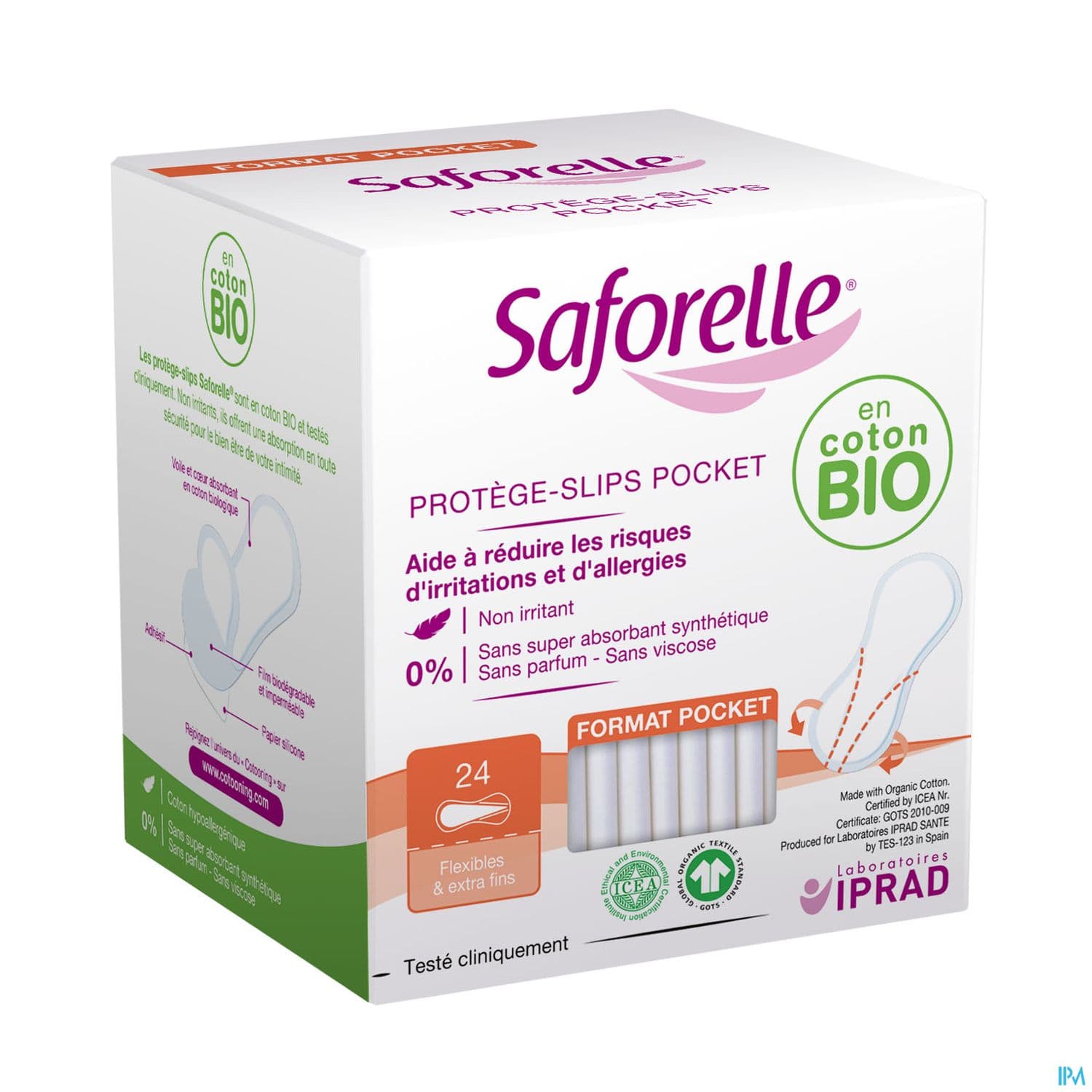 SAFORELLE COTON PROT Prot-slp pocket B/24