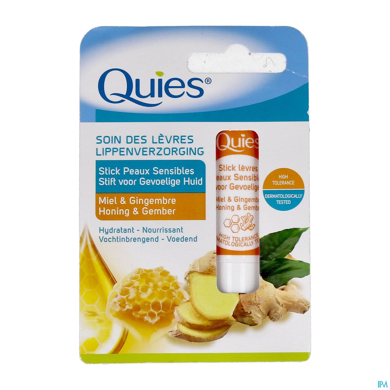 Quies Stick Levres Peau Sensible Miel&gingembre