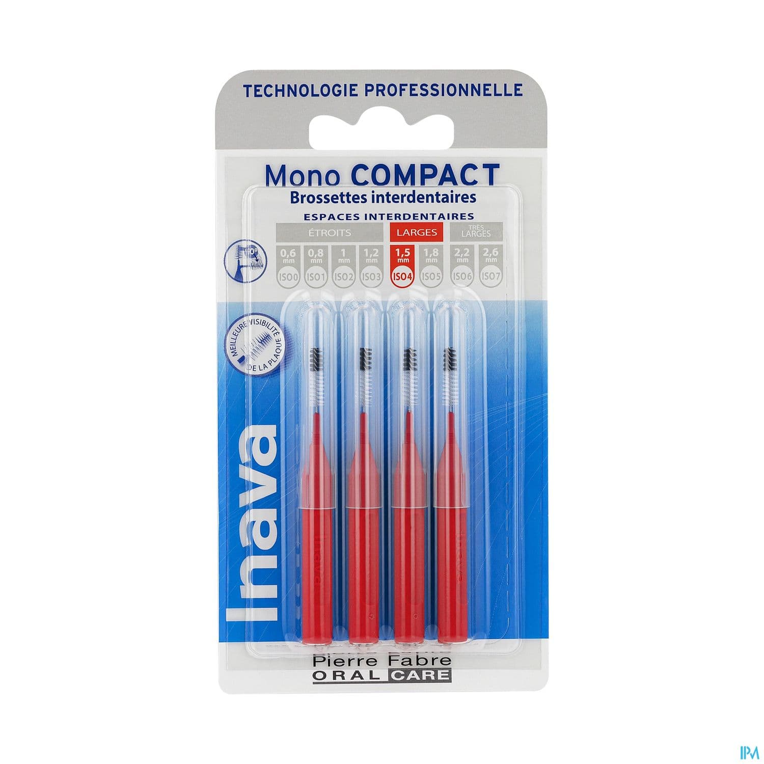 Inava Mono Compact Brossette Rouge X4