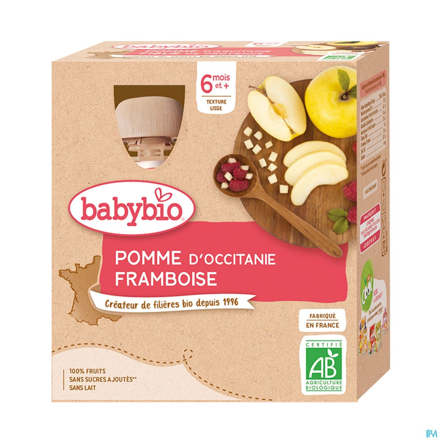 BABYBIO GOURDE POMME FRAMBOISE — Pharmacie Villenave Rocade