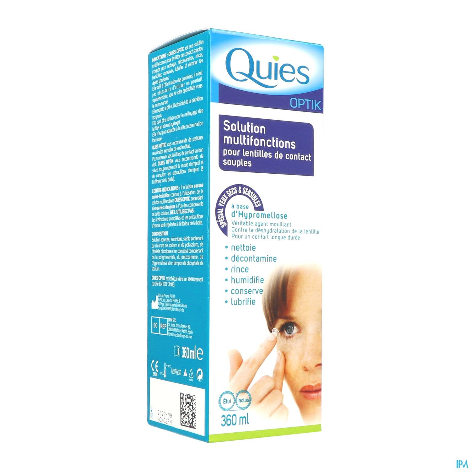 Quies Optik Solution Multifonctions Lentilles Souple 360ml