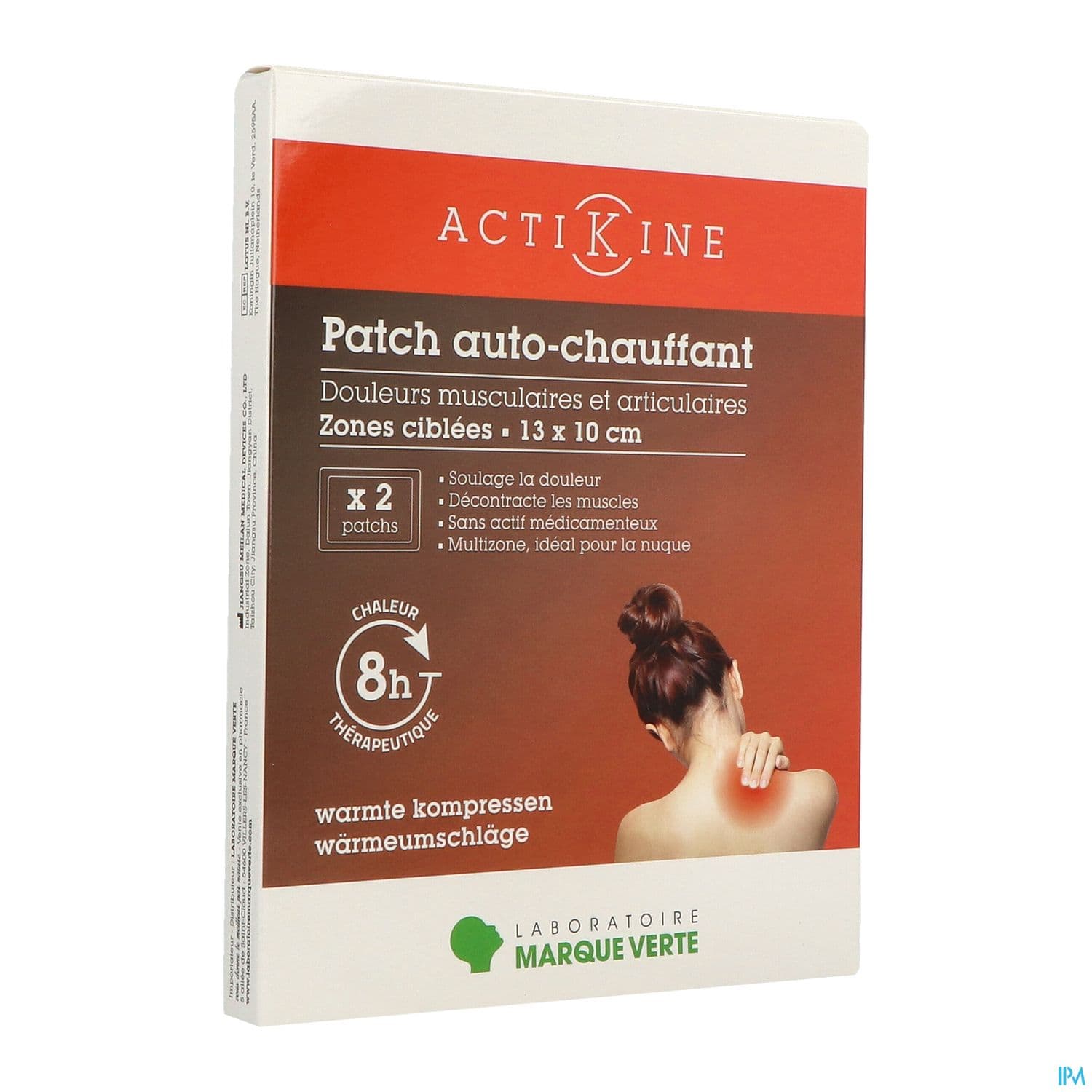 Marque Verte Actikine Patchs Adhesifs Autochauffants 13cm X 10cm X2