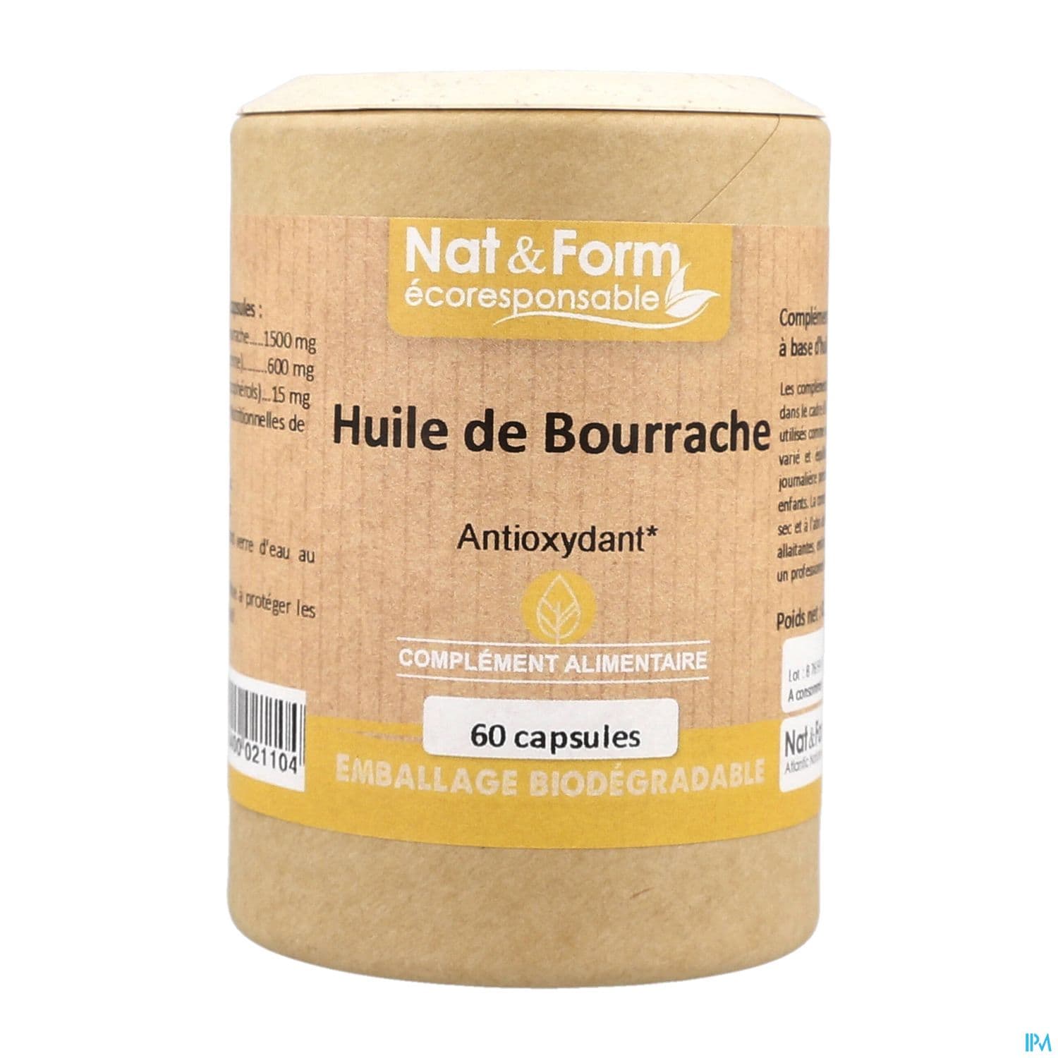 NAT&FORM ECO BOURRACHE CAPS60