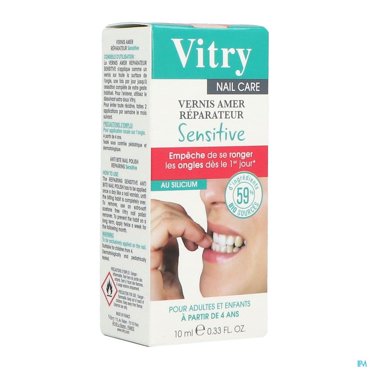 Vitry Vernis Ongles Amer Reparateur Sensitive 10ml