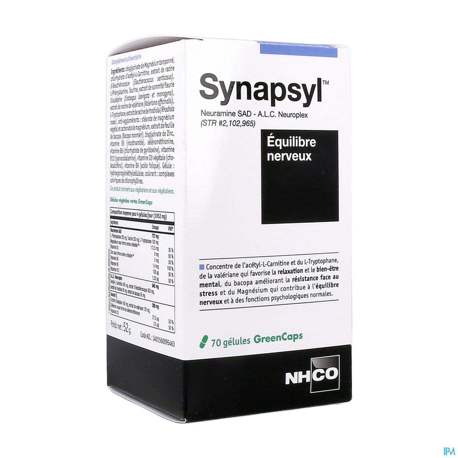 Nhco Synapsyl Equilibre Nerveux Gelule 70