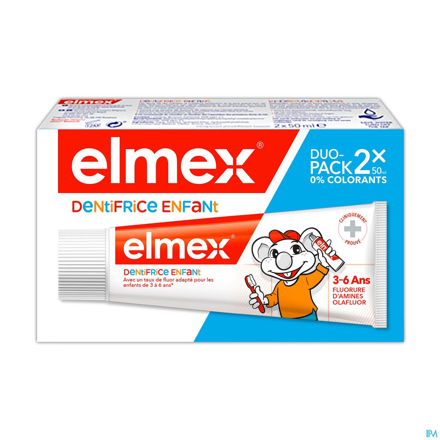Elmex Enfant Dentifrice 3/6ans 50ml X2