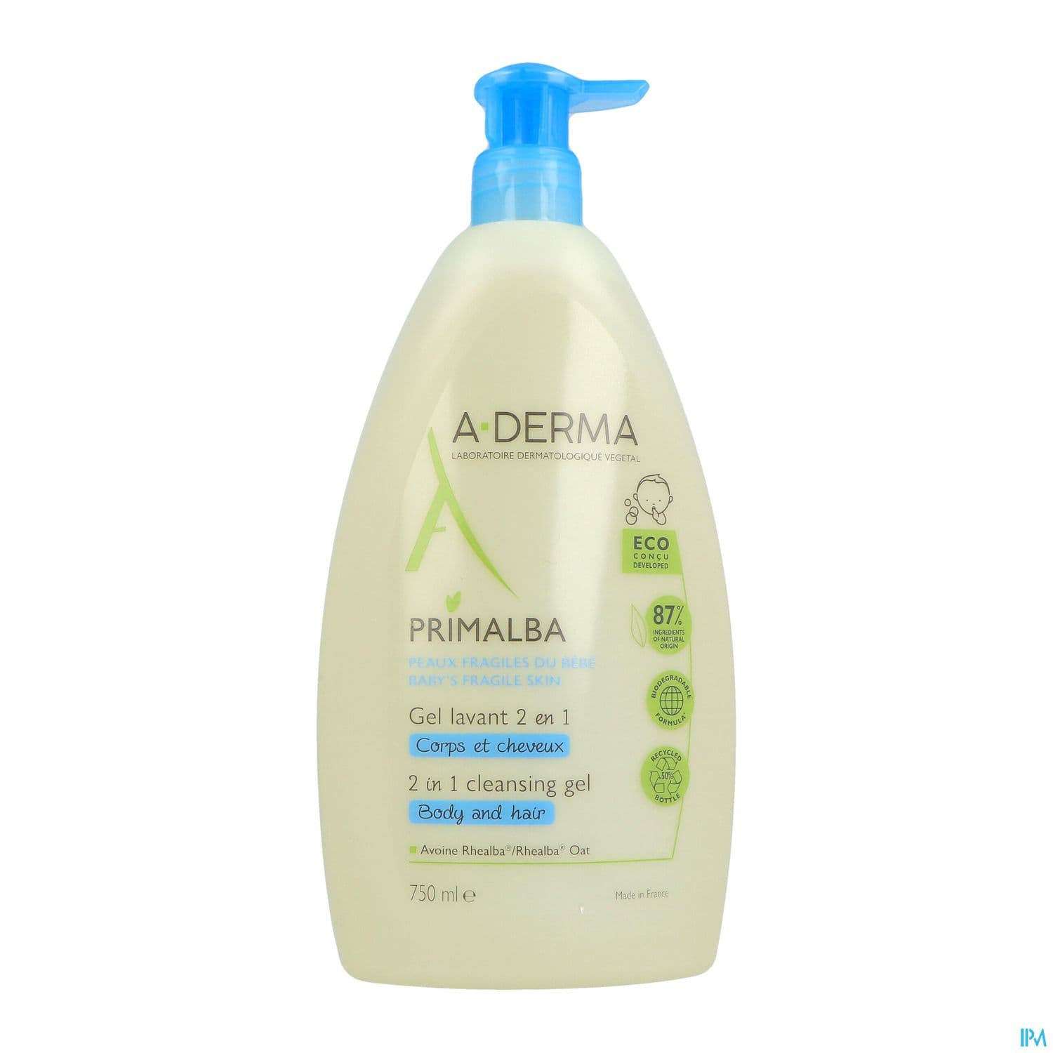 A-DERMA PRIMALBA GEL LAVANT 750ML — Pharmacie de Flandre