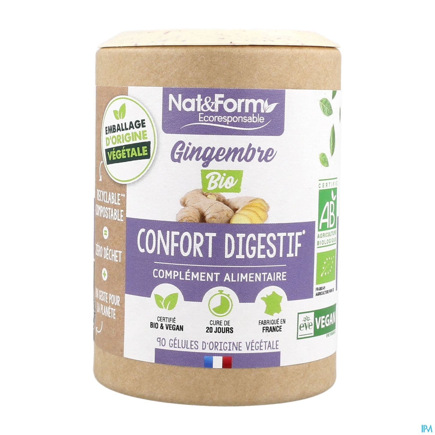 NAT&FORM ECO GINGEMBR BIO GELVEG90