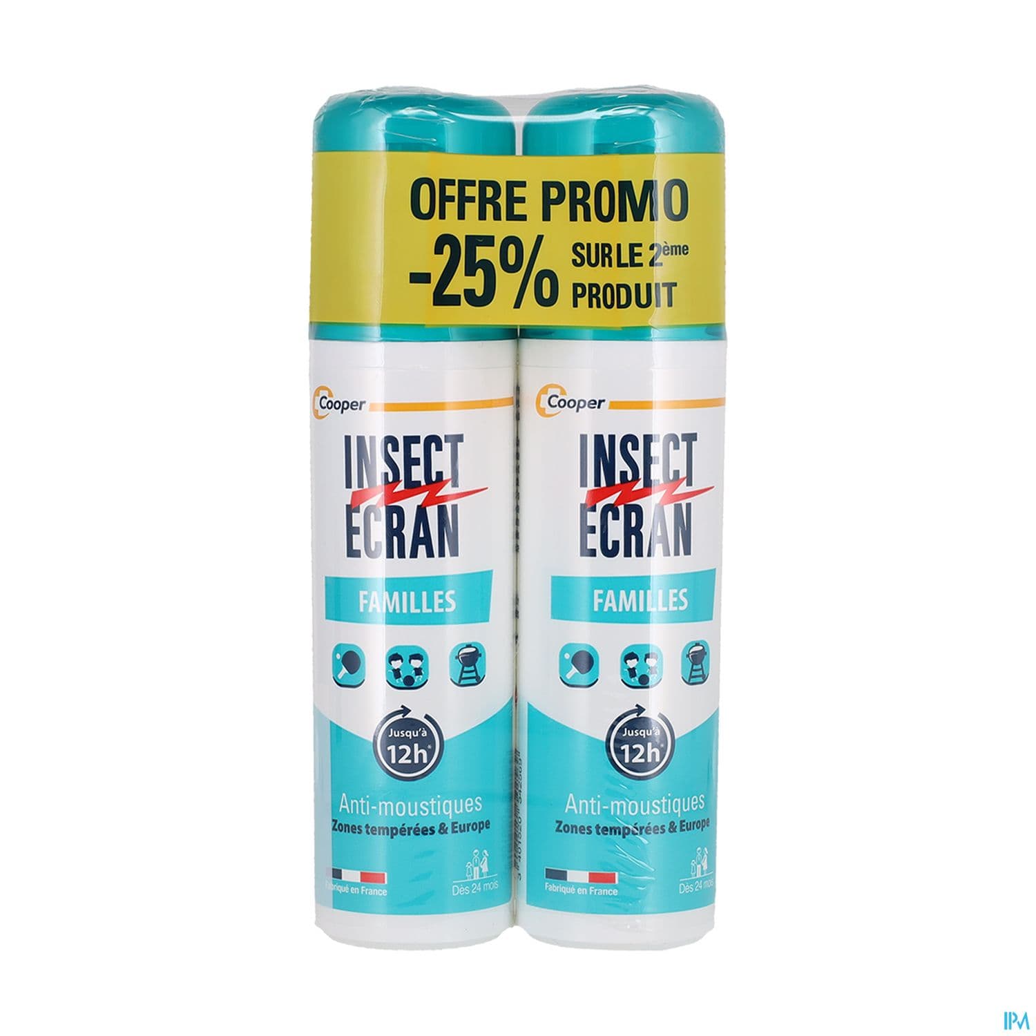 Cooper Insect Ecran Repulsif Peau Famille Spray 100ml X2 -25%