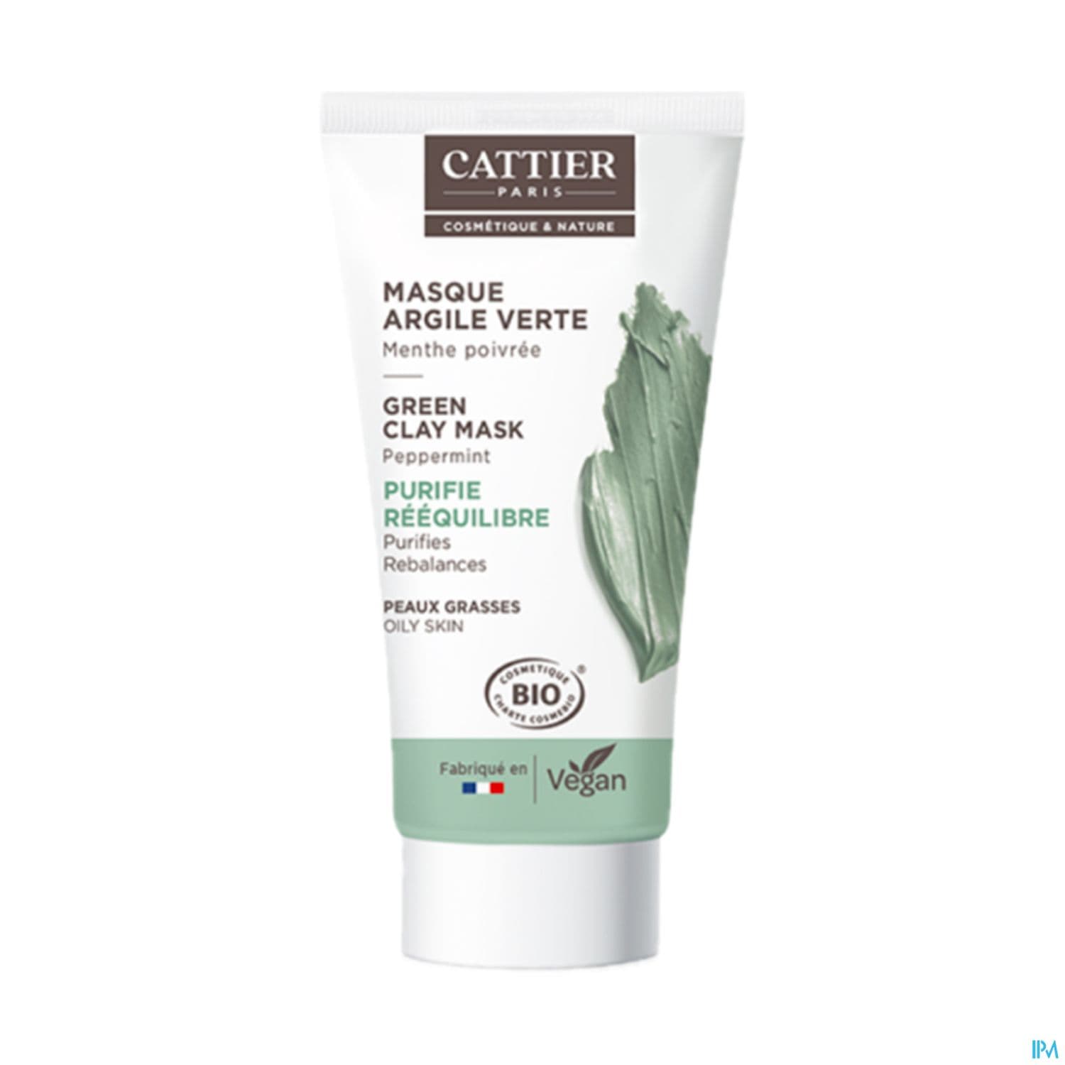 Cattier Mini Masque Argile Verte Bio 30ml