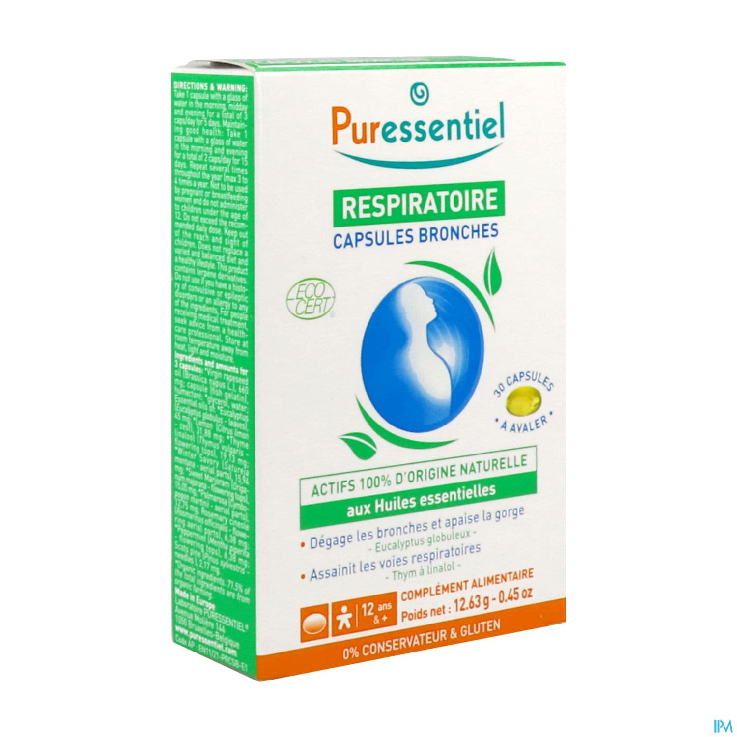 Puressentiel Bronches Aux Huile Essentielle Bio Capsule 30