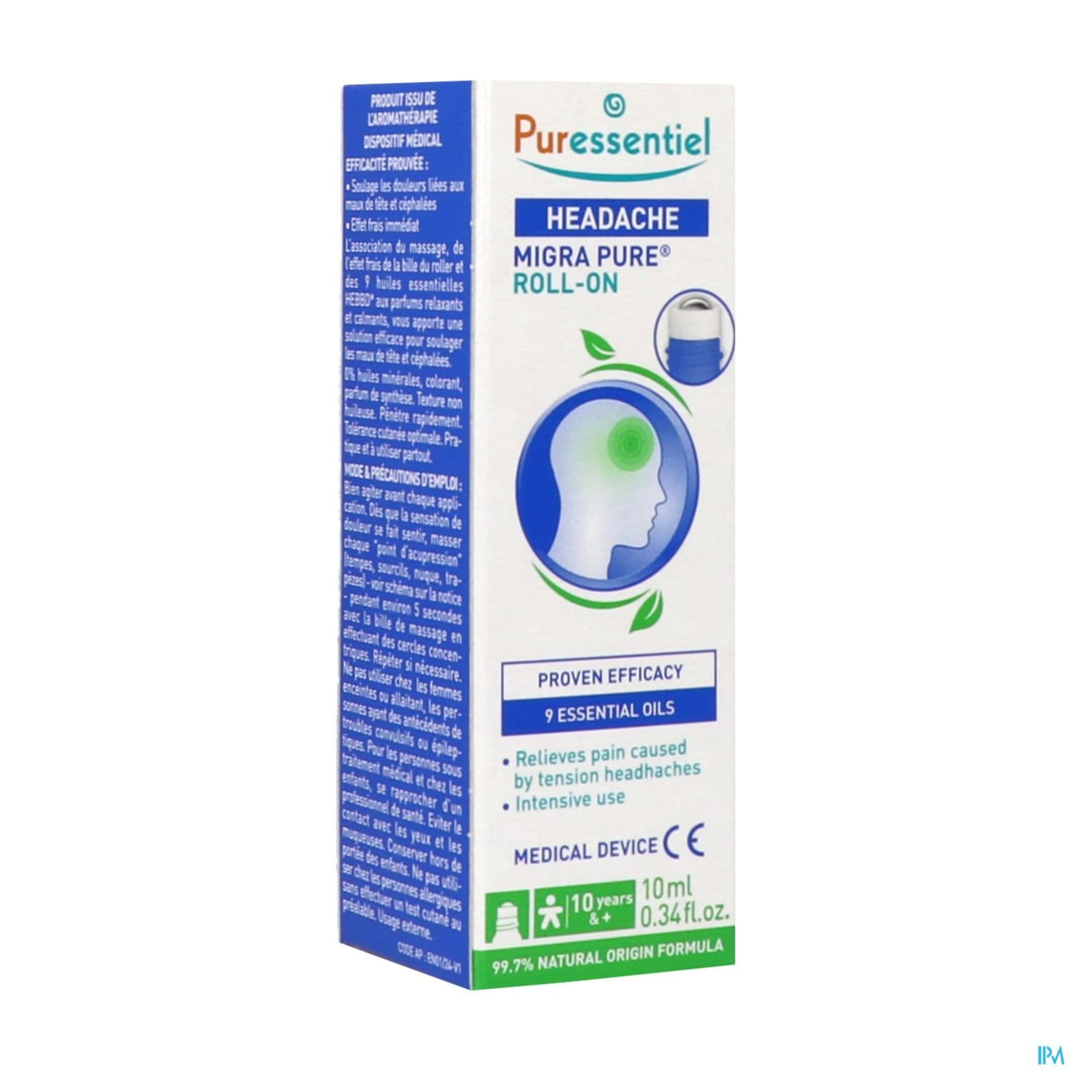 Puressentiel Roller Maux De Tete Migra Pure Aux 9he 10ml