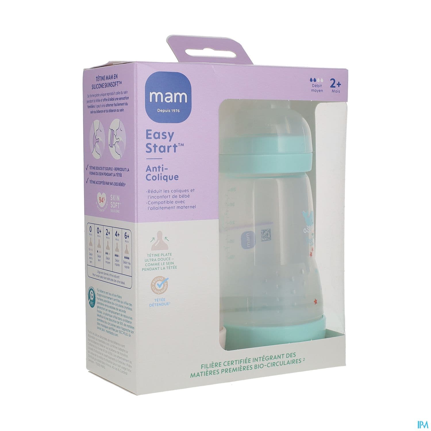 MAM BIB E ST A/COL MEN+CO D2 260ML
