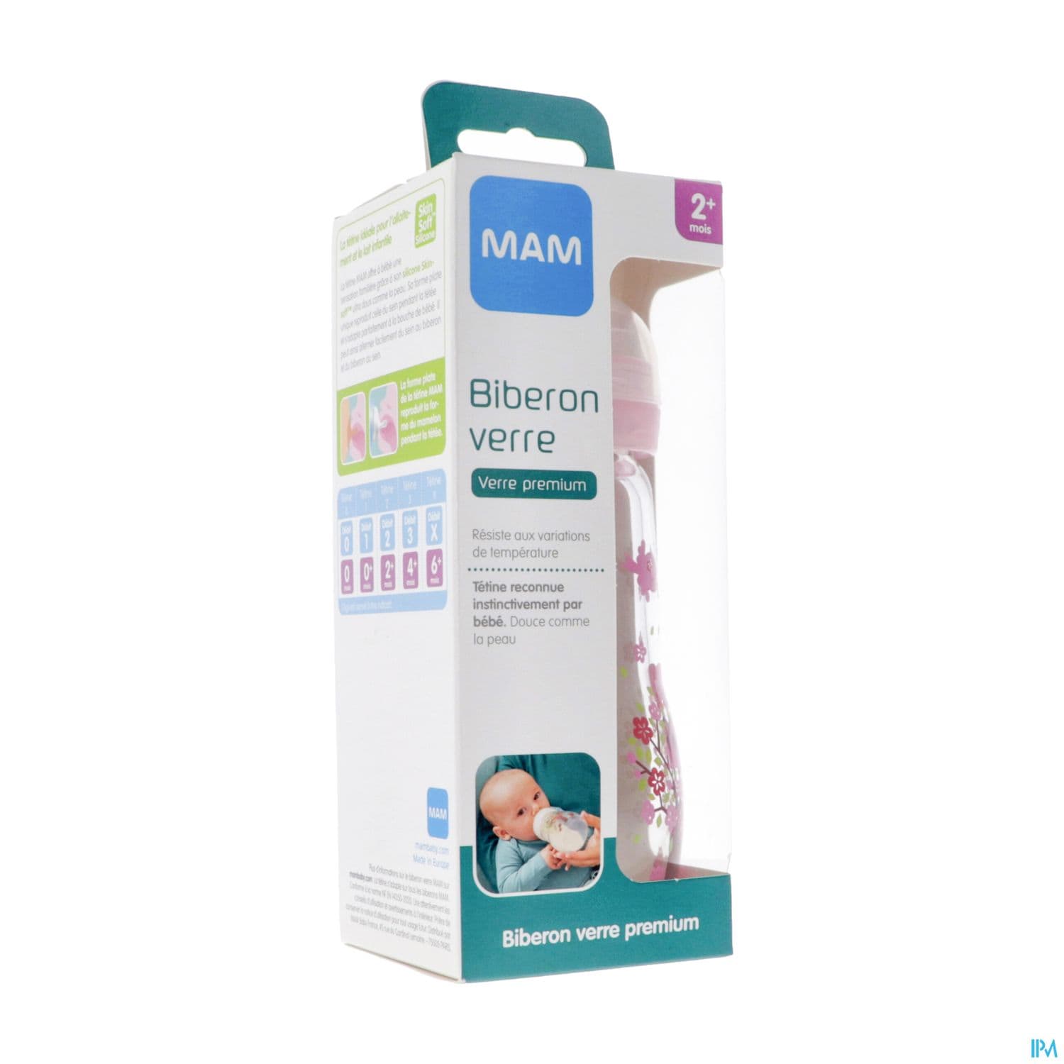 BIB MAM VER 1AGE DEB/2 ROSE 260ML