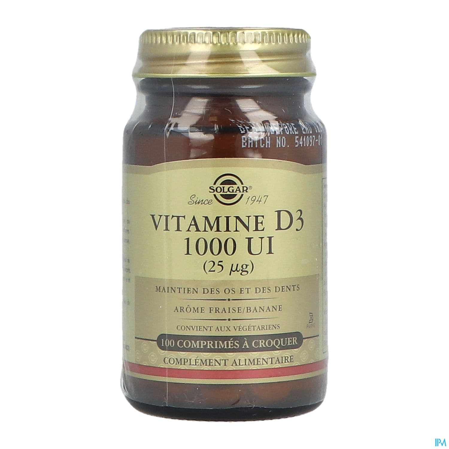 Solgar Vitamine D3 1000ui Comprime 100