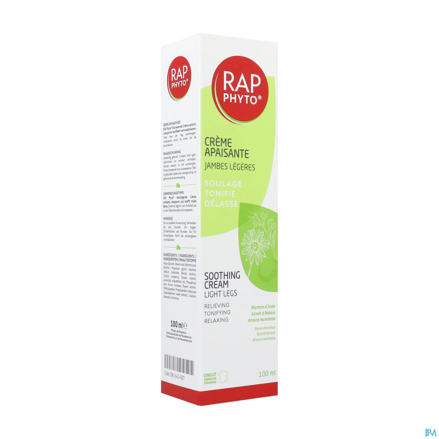 Rap Phyto Creme Apaisante Jambes Legeres Tube 100ml
