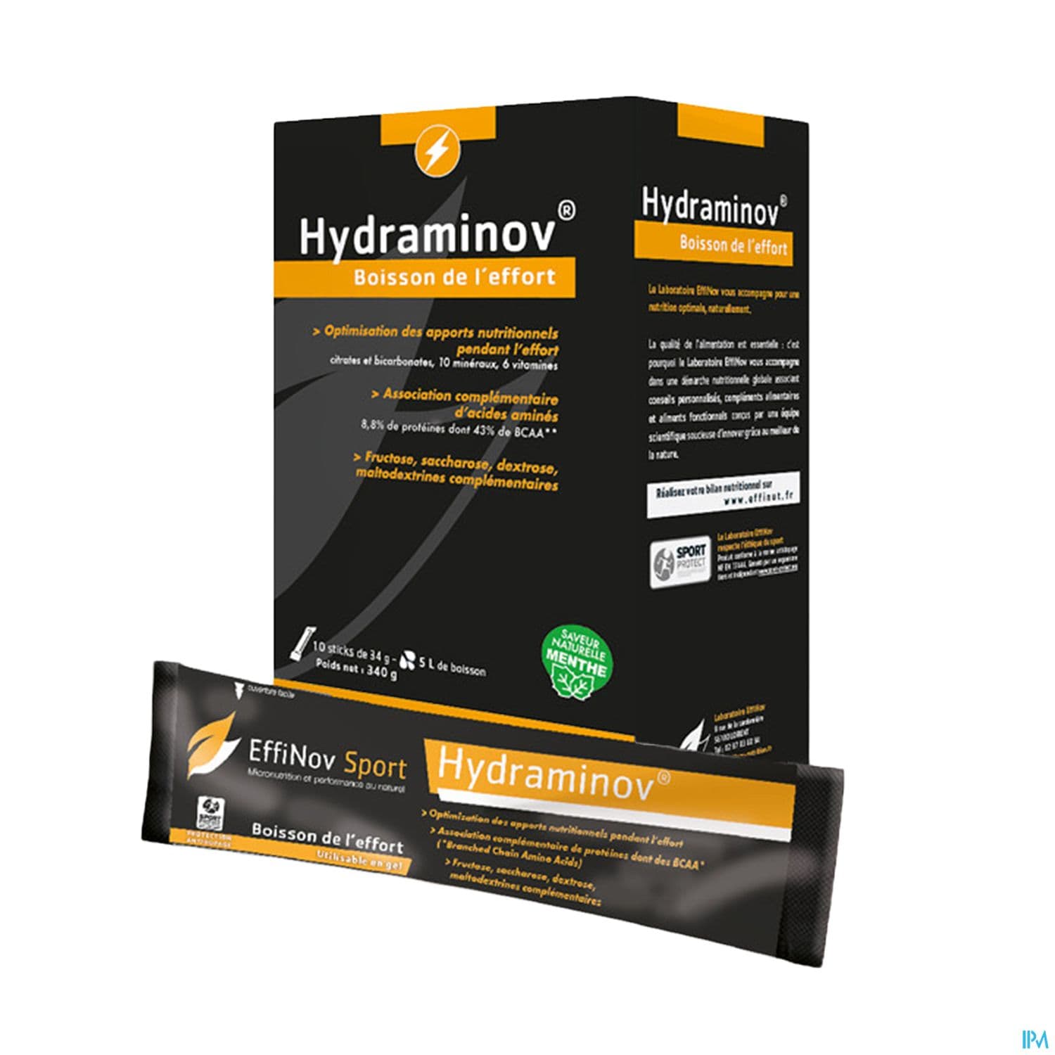 Effinov Hydraminov Boisson Effort Menthe Stick 10 — Pharmacie du Grand Vitrolles