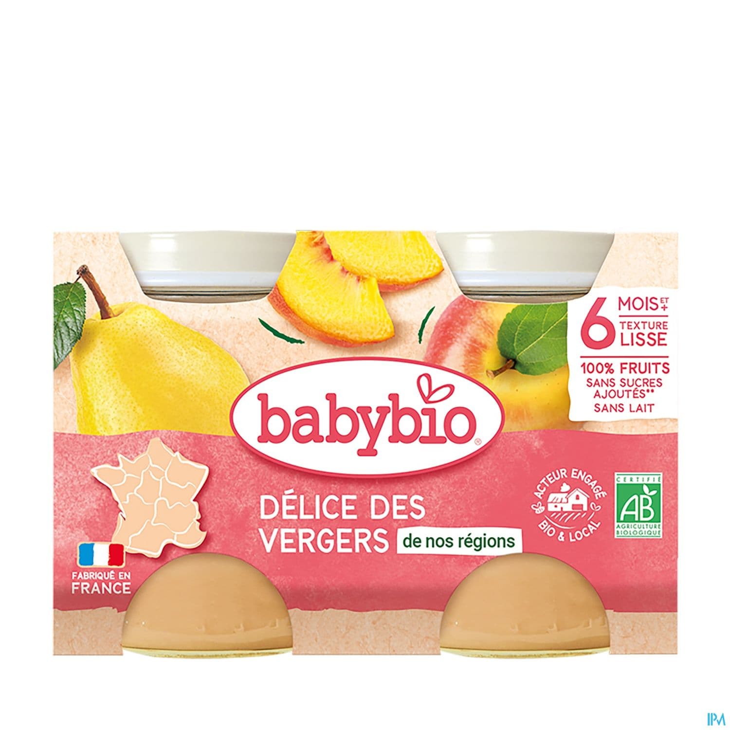 BABYBIO DELICE DE FRUITS 2X130G