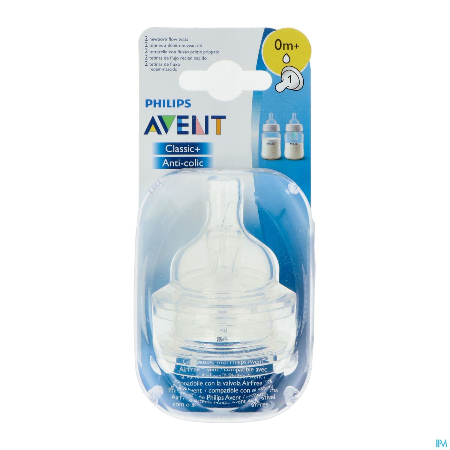 Avent Tetine Classic+ Anti Coliq Nouveau Ne 0mois+ Scf631/27 X2