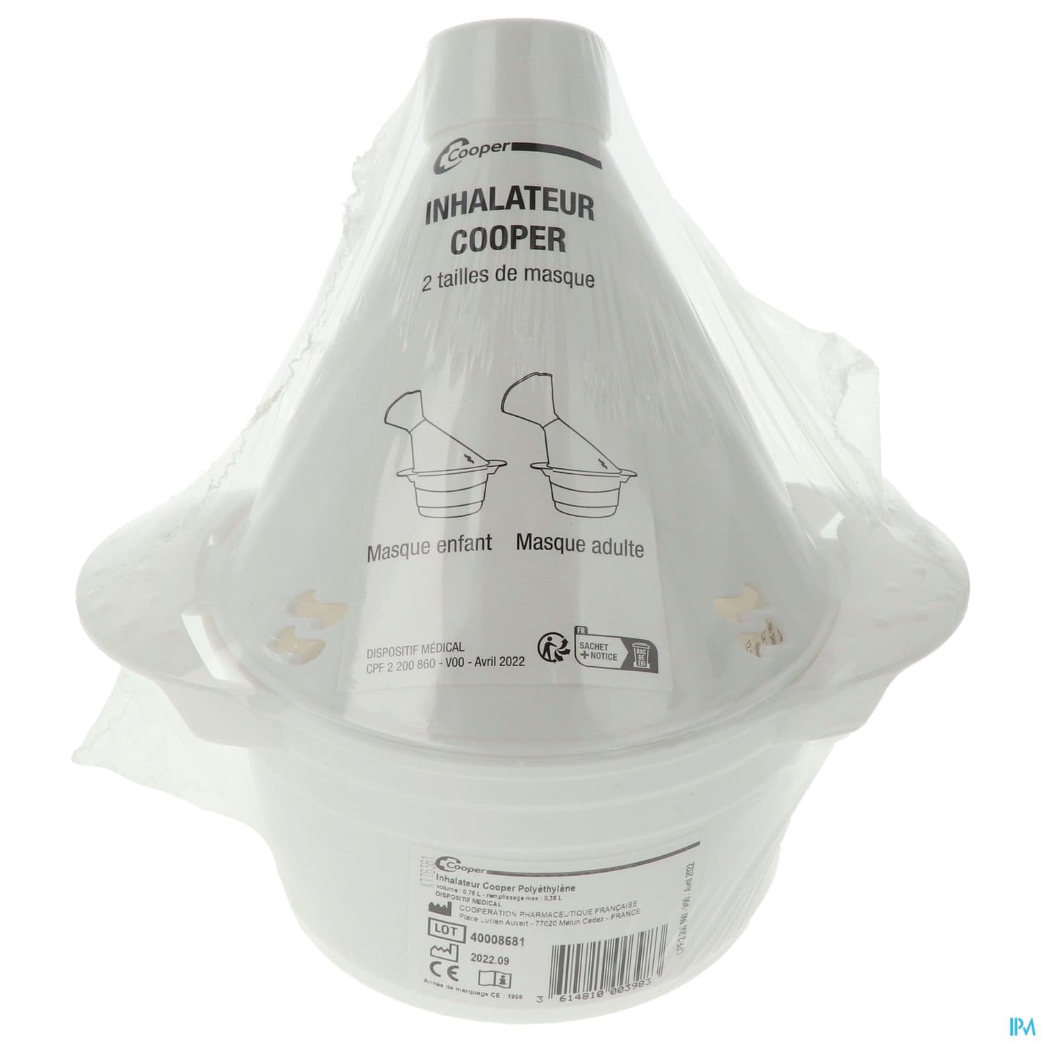 INHALATEUR COOPER BLEU/BLANC NM