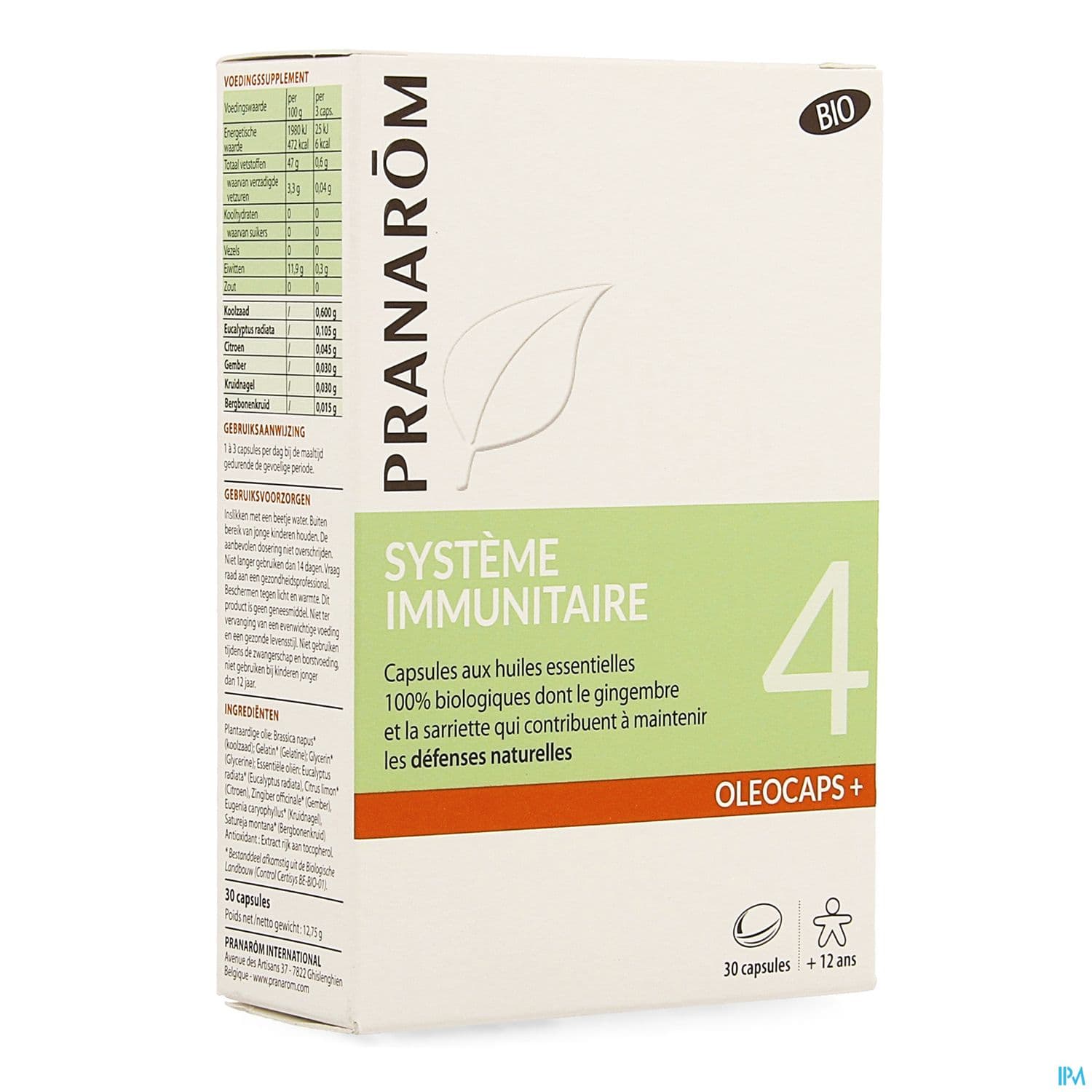PRANAROM OLEOCAPS+4 IMMUNITE CAP30