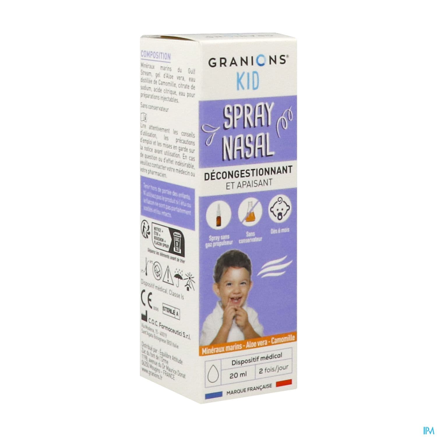 Granions Kid Spray Nasal Decongestionnant Et Apaisant 20ml