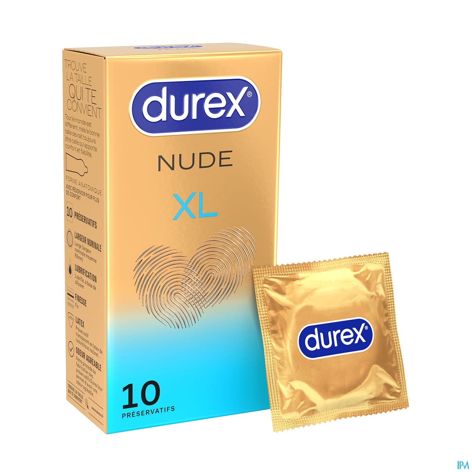 Durex Nude Xl Preservatif 10