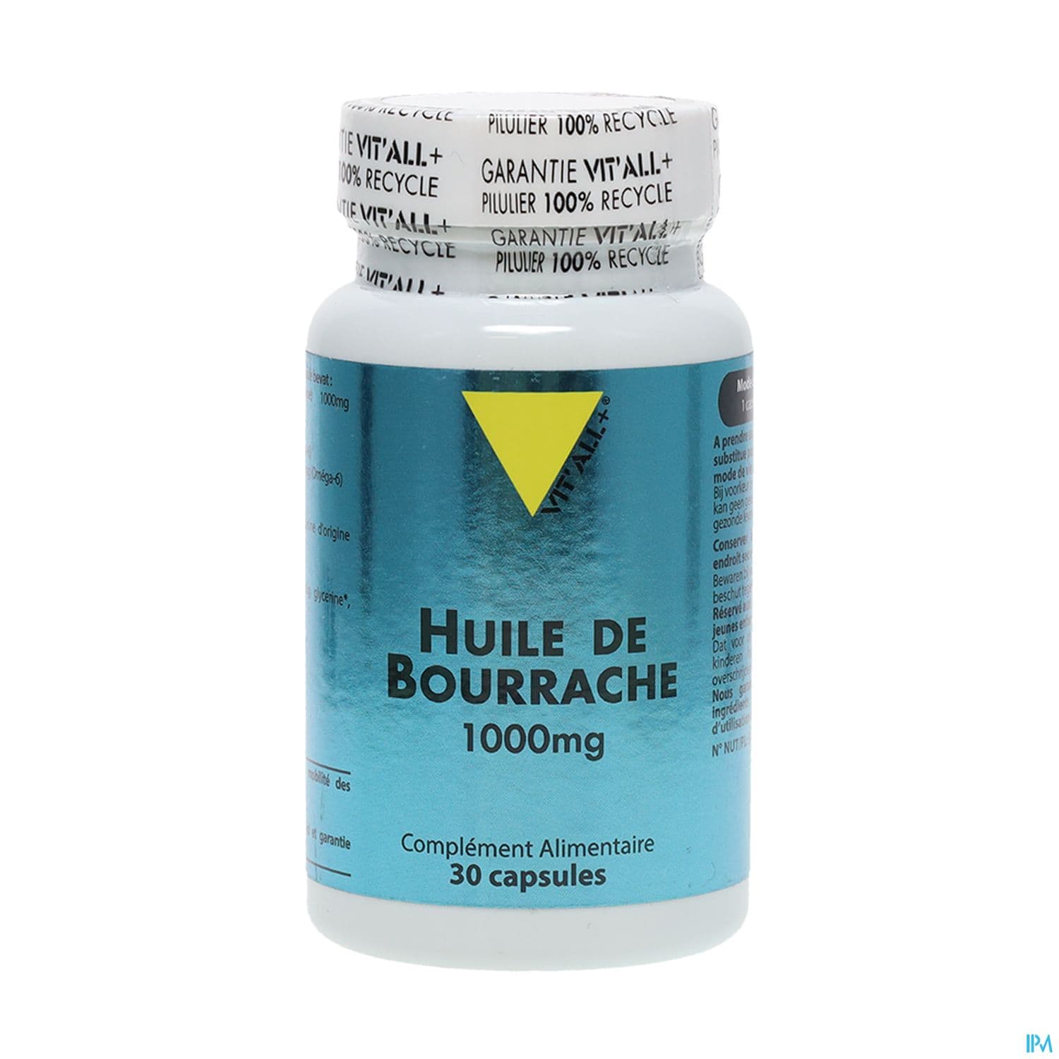 VIT ALL+ HLE BOURRACH1000MG CAPS30 — Pharmacie Riviera