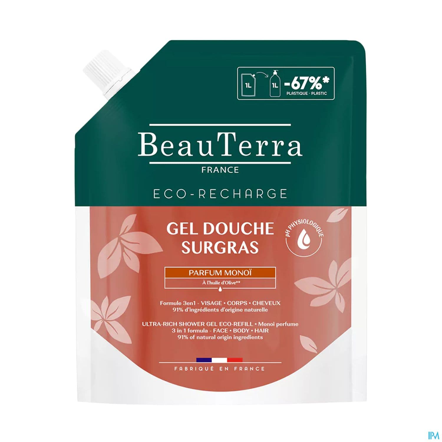 Beauterra Gel Douche Monoi Recharge 1l
