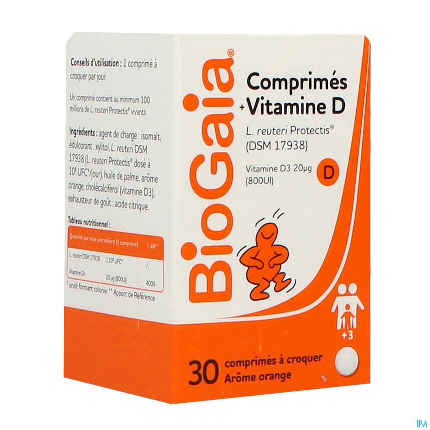 BIOGAIA VIT D CPR CROQ ORANGE 30