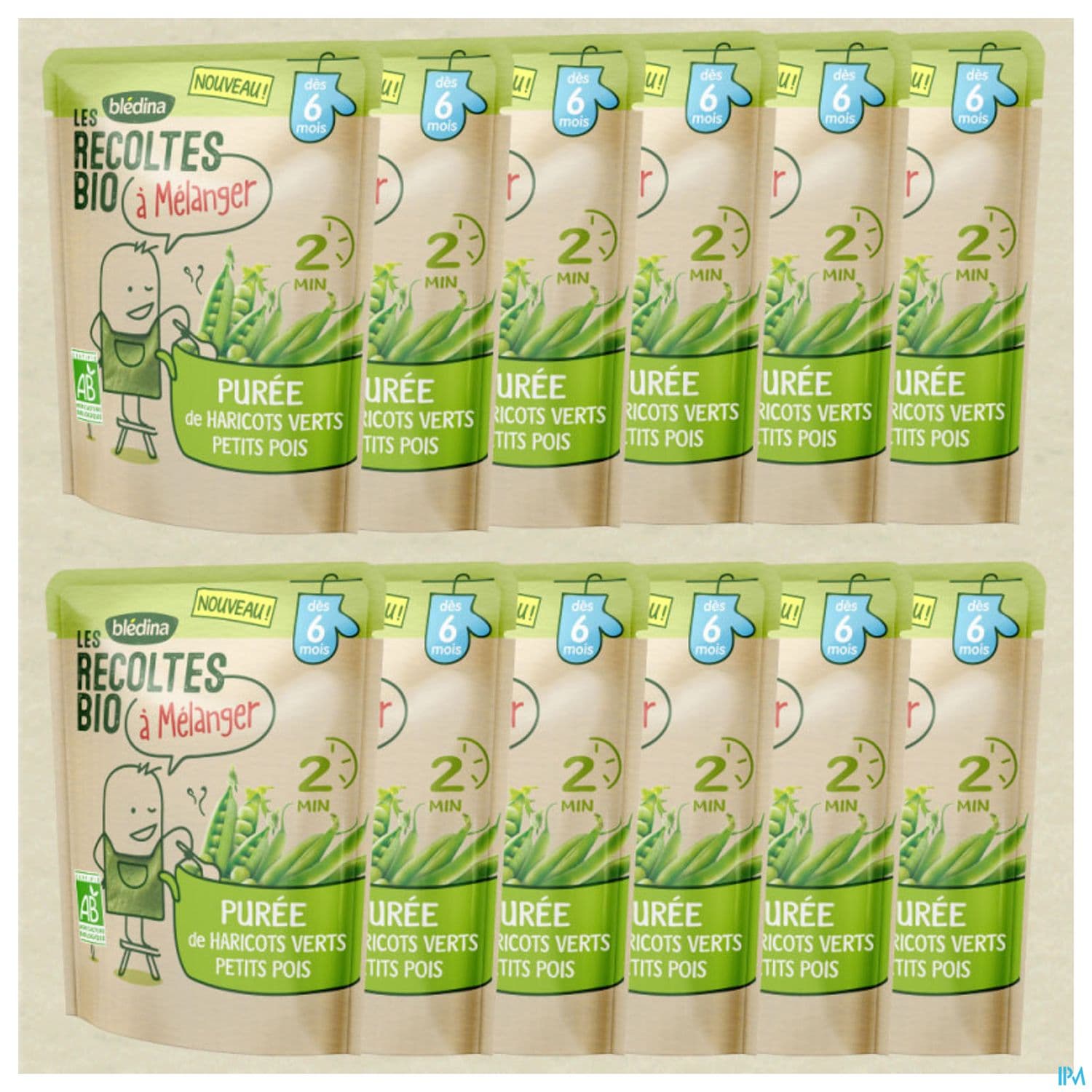 BLEDINA REC BIO PETIT POIS 130GX2