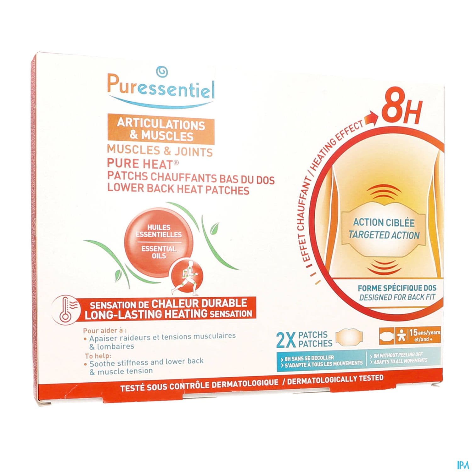 Puressentiel Patch Chauffant Bas Du Dos Pure Heat Articulations Muscles Aux 14 Huiles Essentielle X2
