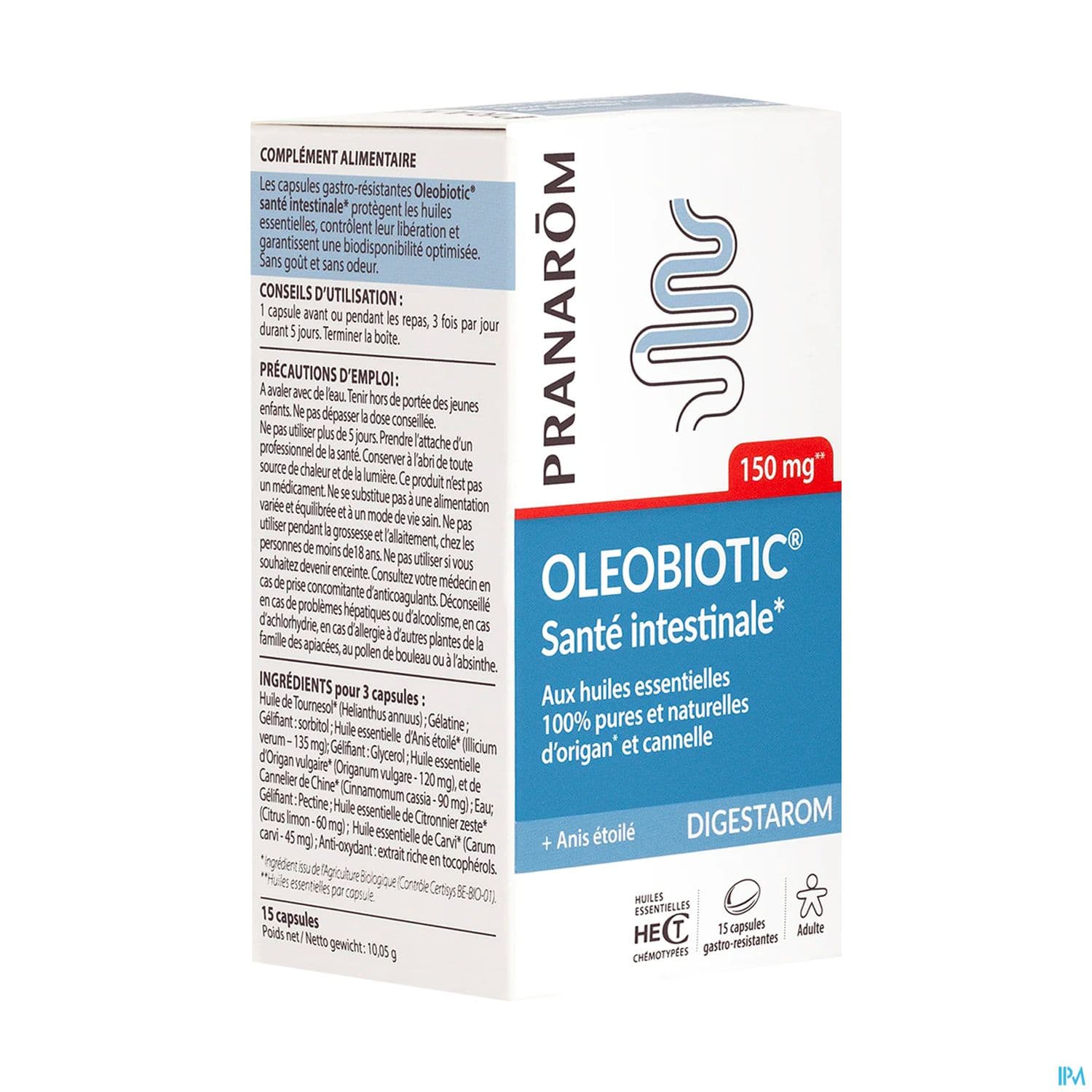 PRANAROM OLEOBIOTIC INTEST CAPS 15