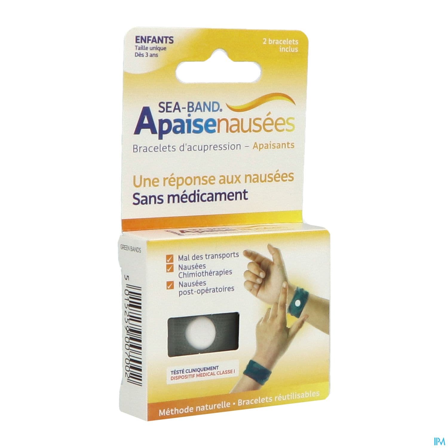 SEA-BAND BRACEL NAUS ENFANT VERT 2 — Pharmacie saint-Gilles Paris