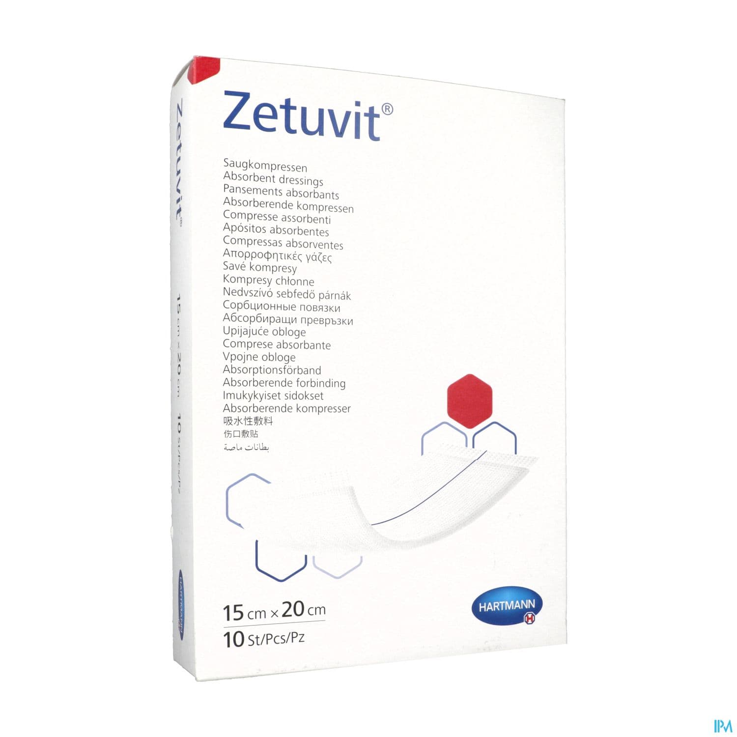 ZETUVIT Pans absorb stér 15x20cm B/10 — Pharmacie Tocaven - Bordeaux