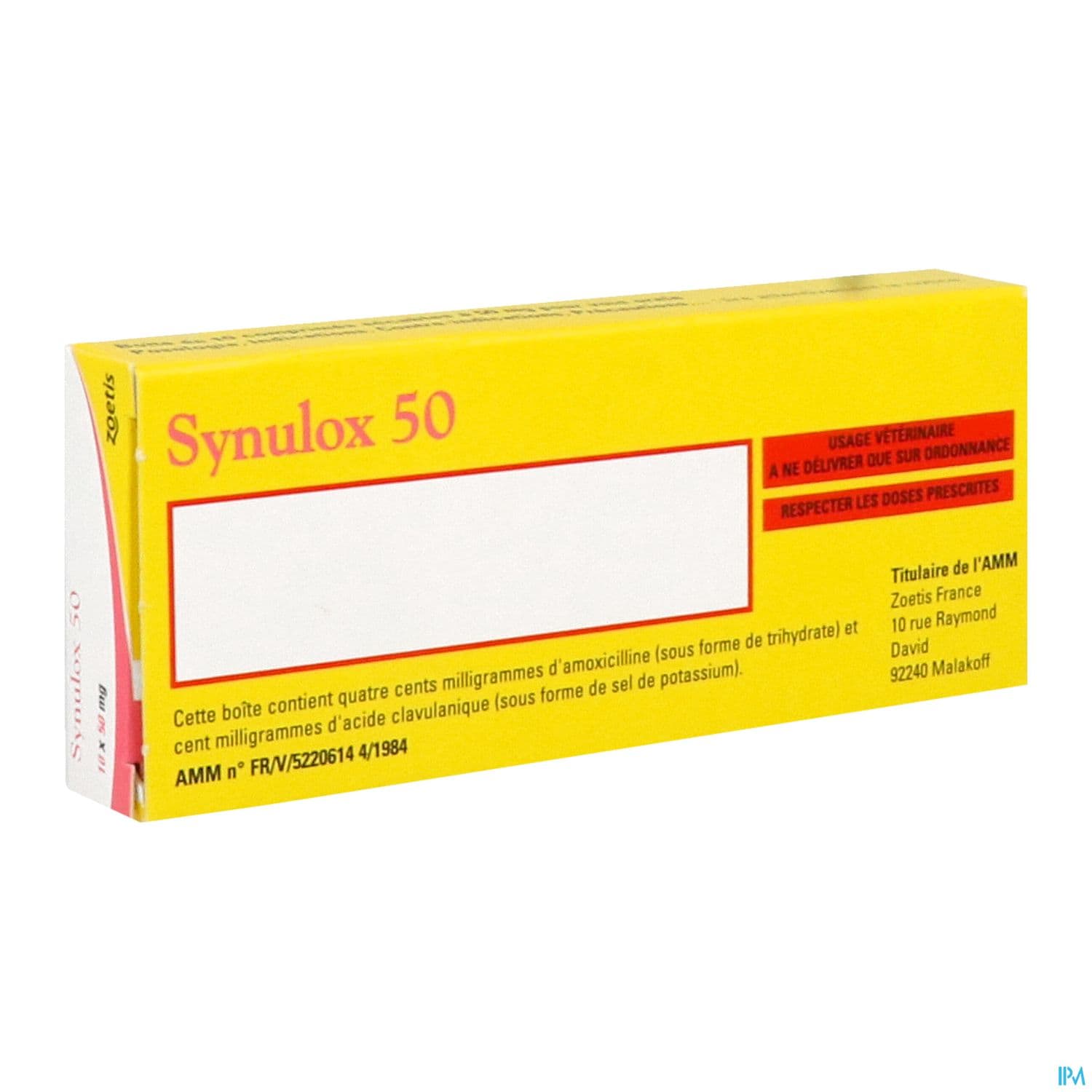 Synulox 50mg Comprime Appetent 10 — Pharmacie Lafayette Daloy