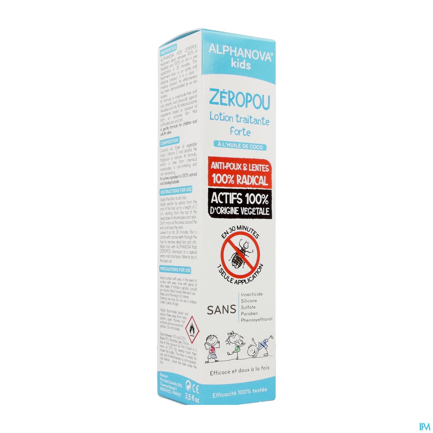 Alphanova Kids Zeropou Lotion Traitante Coco 100ml
