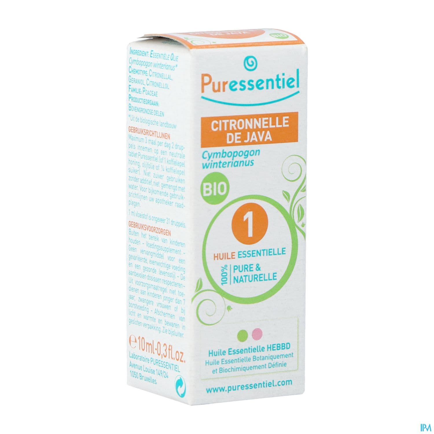 Puressentiel Huile Essentielle Citronnelle Java Bio 10ml