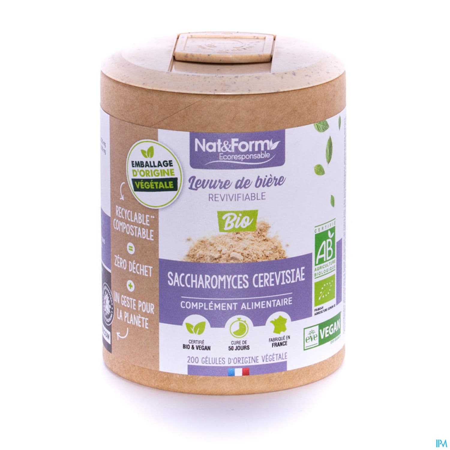 Nat Et Form Ecoresponsable Levure De Biere Revivifiable Bio Gelule Vegetale 200